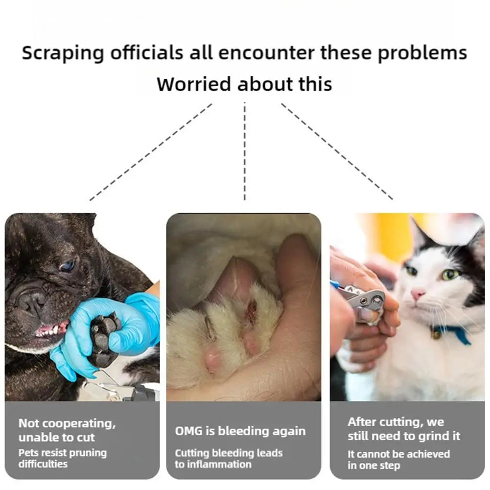 Quiet Electric Pet Nail Grinder — Stress-Free Trimming for Dogs & Cats