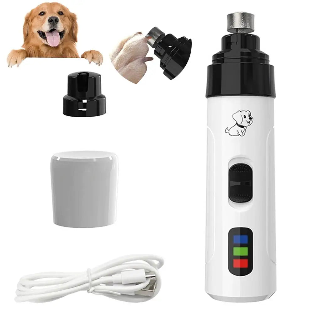 Quiet Electric Pet Nail Grinder — Stress-Free Trimming for Dogs & Cats