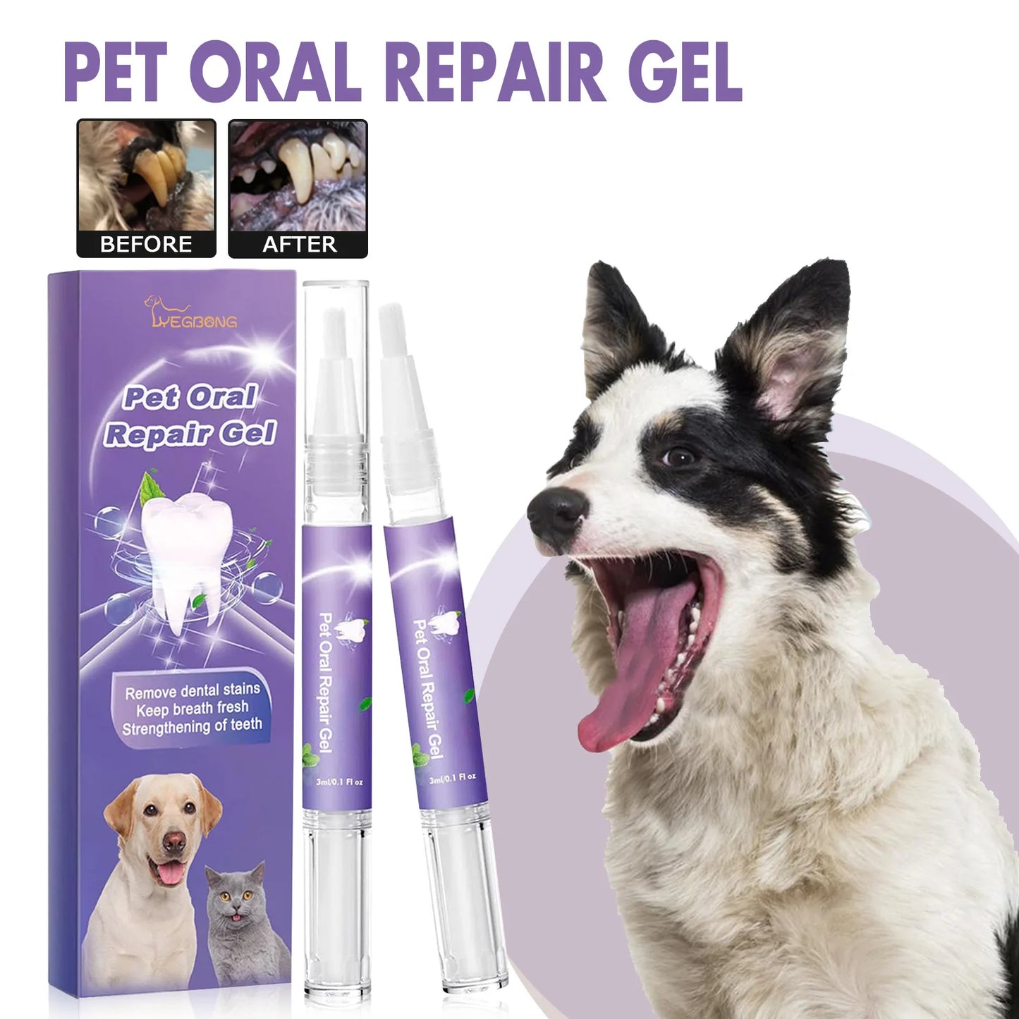 Pet Dental Gel — Fight Tartar & Bad Breath Without Brushing