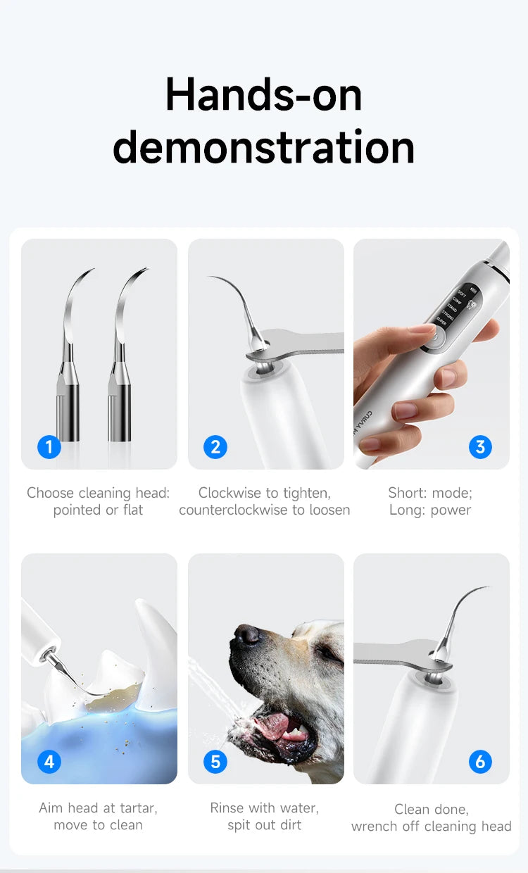 Ultrasonic Pet Dental Scaler — Vet-Style Plaque Removal at Home