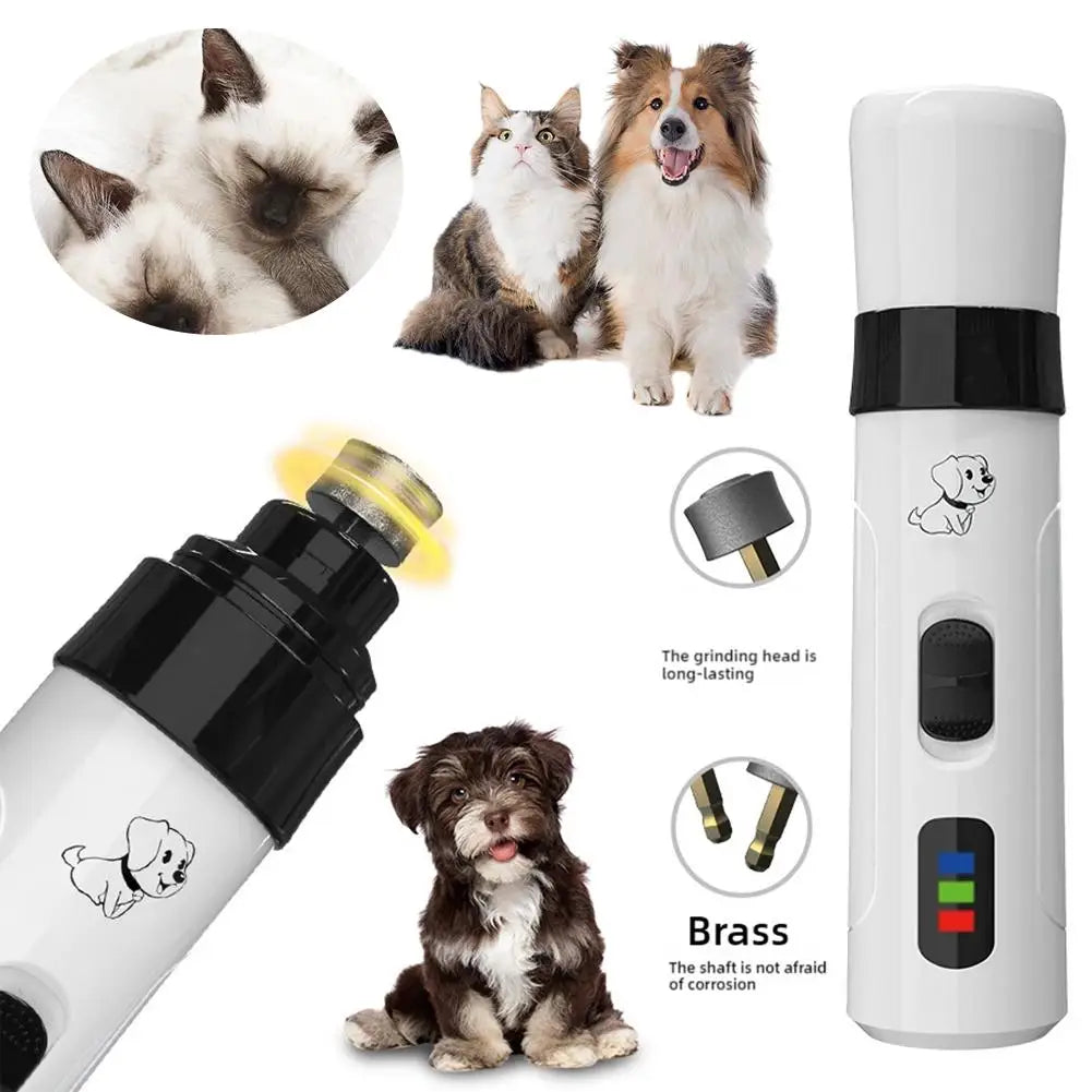 Quiet Electric Pet Nail Grinder — Stress-Free Trimming for Dogs & Cats