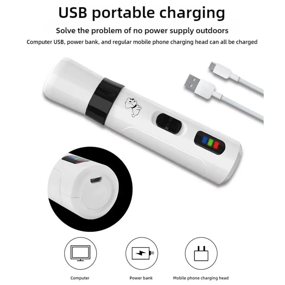 Quiet Electric Pet Nail Grinder — Stress-Free Trimming for Dogs & Cats