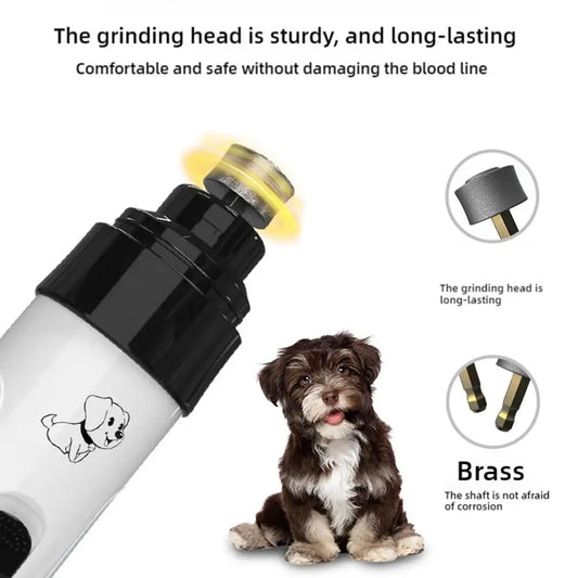 Quiet Electric Pet Nail Grinder — Stress-Free Trimming for Dogs & Cats