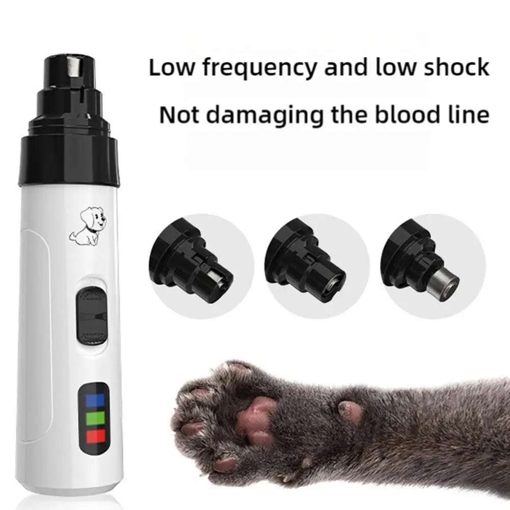 Quiet Electric Pet Nail Grinder — Stress-Free Trimming for Dogs & Cats